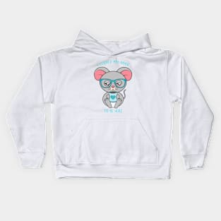 I closed my book to be here, cute rat Kids Hoodie